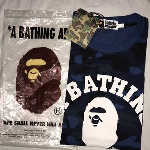 BAPE CAMO BLUE TEE